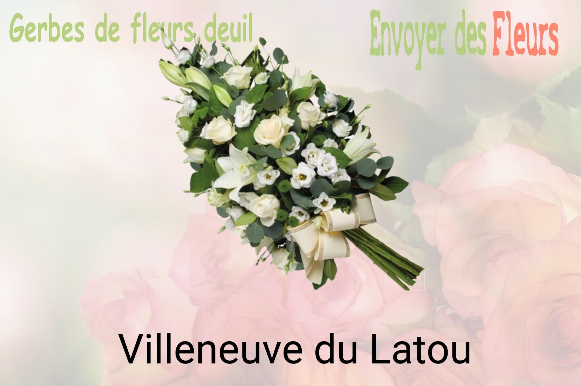 Gerbe de fleurs de deuil livrée à Villeneuve-du-Latou